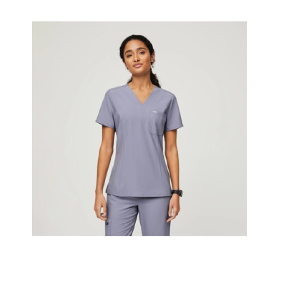 Figs Vapor Blue Scup Top and Pants Combo - Picture 1 of 3